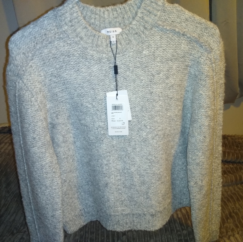 Brand new grey Reiss Sweater with tag size small